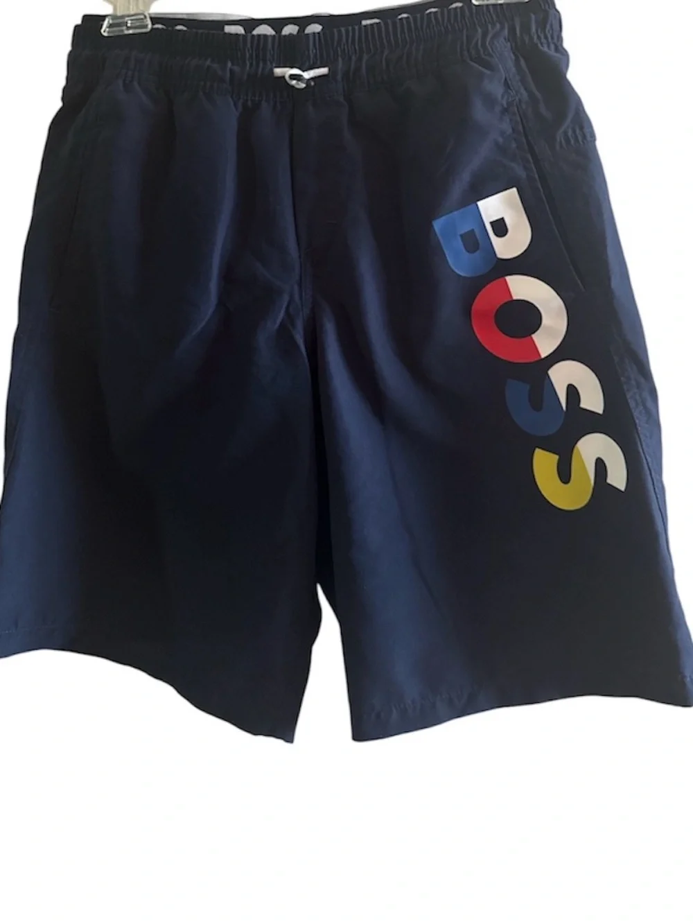 Hugo Boss BOSS Boys Navy Swim Shorts Trunks Size 16